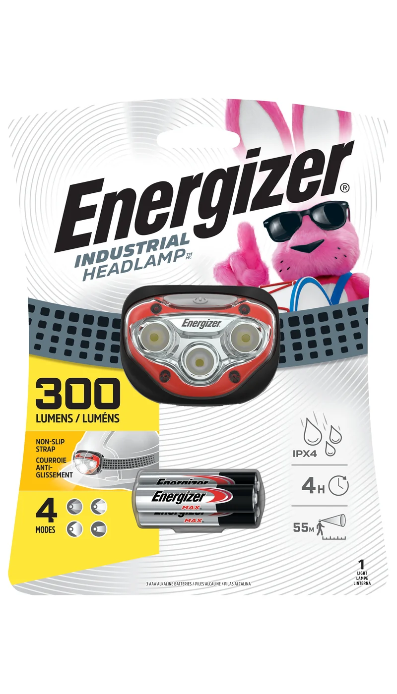 HEADLIGHT LED CONTRACTOR 300LM 3 AAA BATTERIES INCLUDED