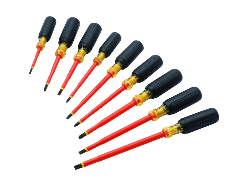 9-PIECE INSULATED SCREWDRIVER KIT W/CASE