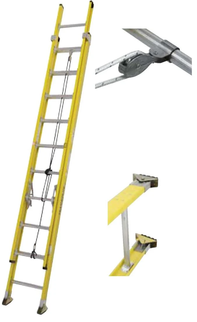 LADDER FIBERGLASS 20' EXTENSION TYPE 1AA 375LBS YELLOW