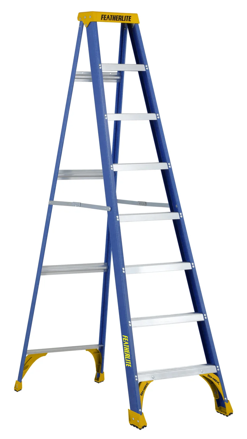 STEP LADDER FIBERGLASS 8' TYPE 1 250LBS BLUE