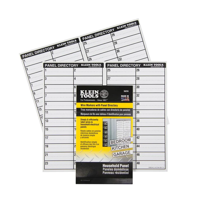 WIRE MARKERS FOR HOUSEHOLD PANEL
