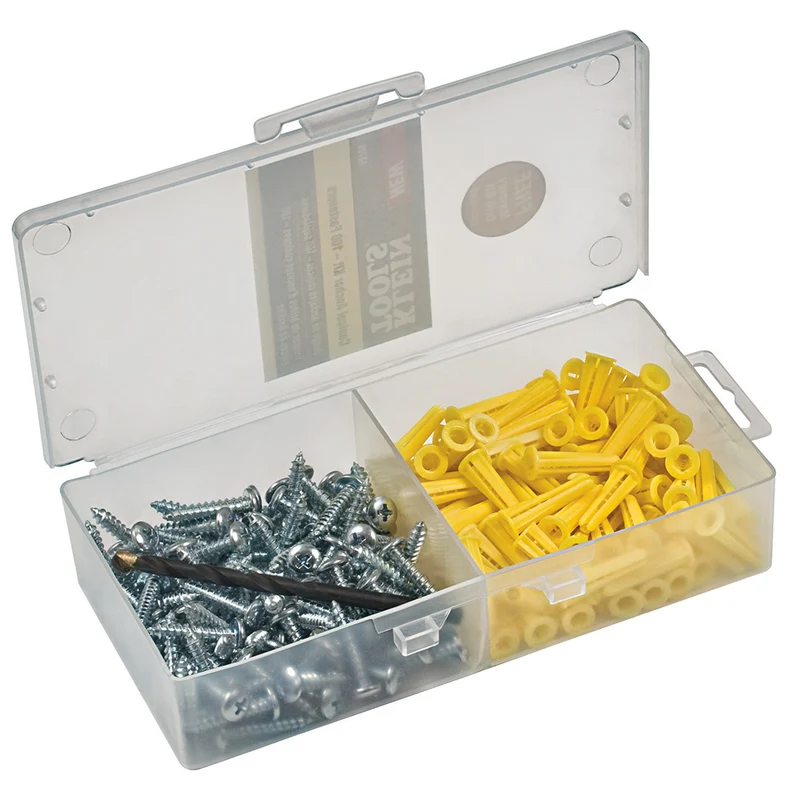 CONICAL WALL ANCHOR KIT 100 FASTENERS & 1/4IN BIT