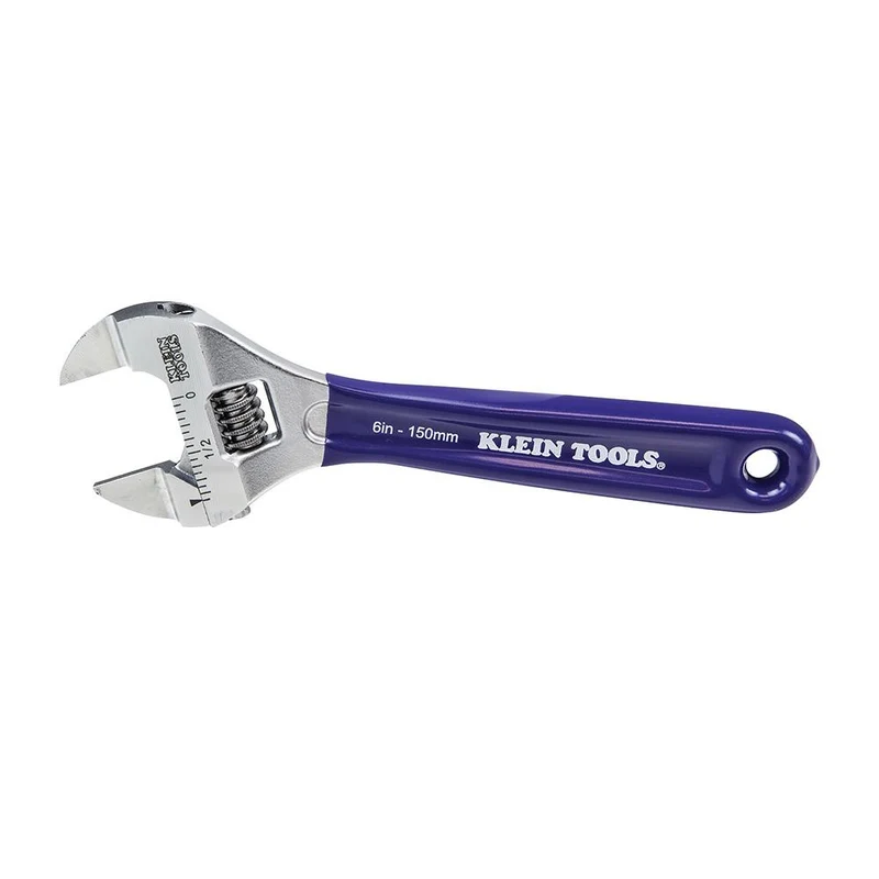 WRENCH ADJUSTABLE 1IN JAW PLASTIC-DIP HANDLE 6IN BLUE