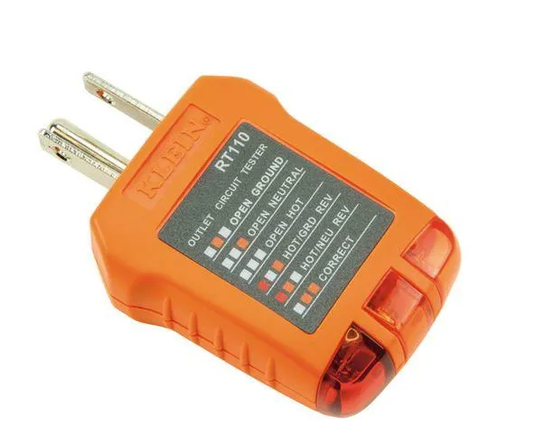 TESTER PLUG-IN TYPE FOR 15A 2P 3W 125VAC RECEPTACLE YEL