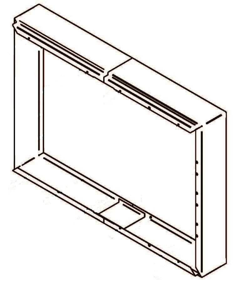 Surface mounting box double unit white