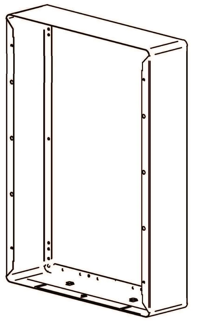 Surface mounting box single unit almond