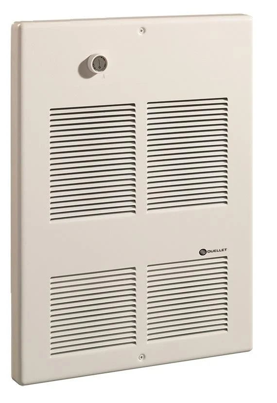 Commercial wall fan heater 4000W 208V 1ph white, stat 1P