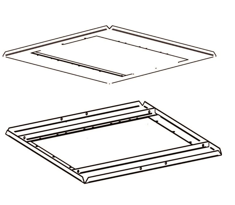Adaptor for T-bar ceiling installation single unit white
