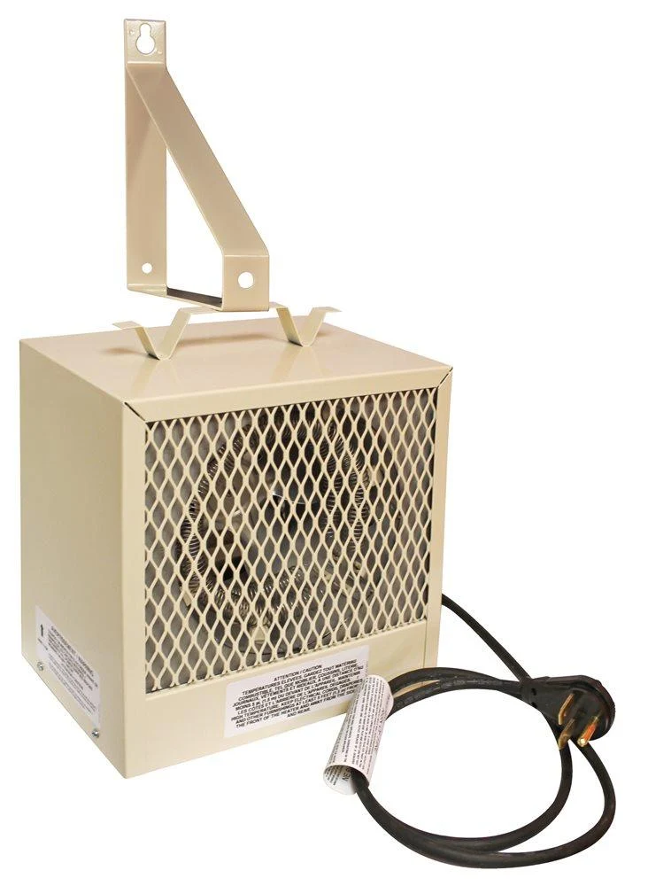 Heater with wall bracket 4800/3600W 240/208V almond, open motor, stat 1P