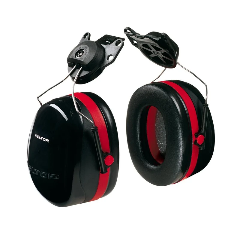EARMUFF PELTOR OPTIME HARD HAT ATTACHED BLACK/RED