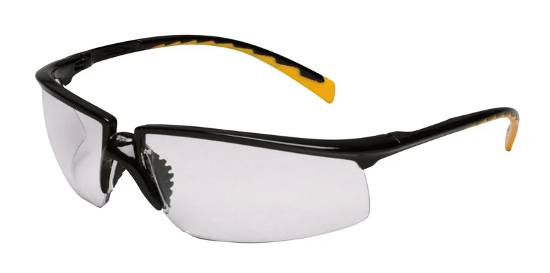 SAFETY GLASSES BLACK FRAME ANTI-FOGUS LENS MIRROR