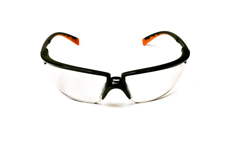SAFETY GLASSES BLACK FRAME ANTI-FOG LENS CLEAR