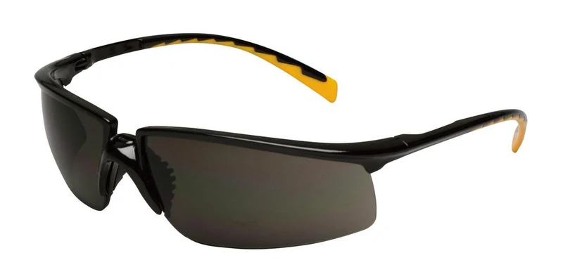 SAFETY GLASSES BLACK FRAME ANTI-FOG LENS GRAY