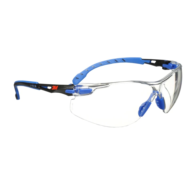 SAFETY GLASSES BLK/BLUE FRAME ANTI-FOG LENS CLEAR