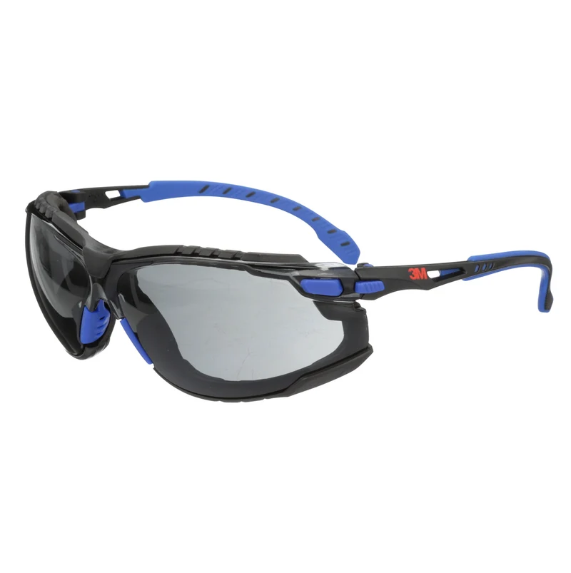 SAFETY GLASSES KIT BLK/BLUE FRAME ANTI-FOG LENS GREY