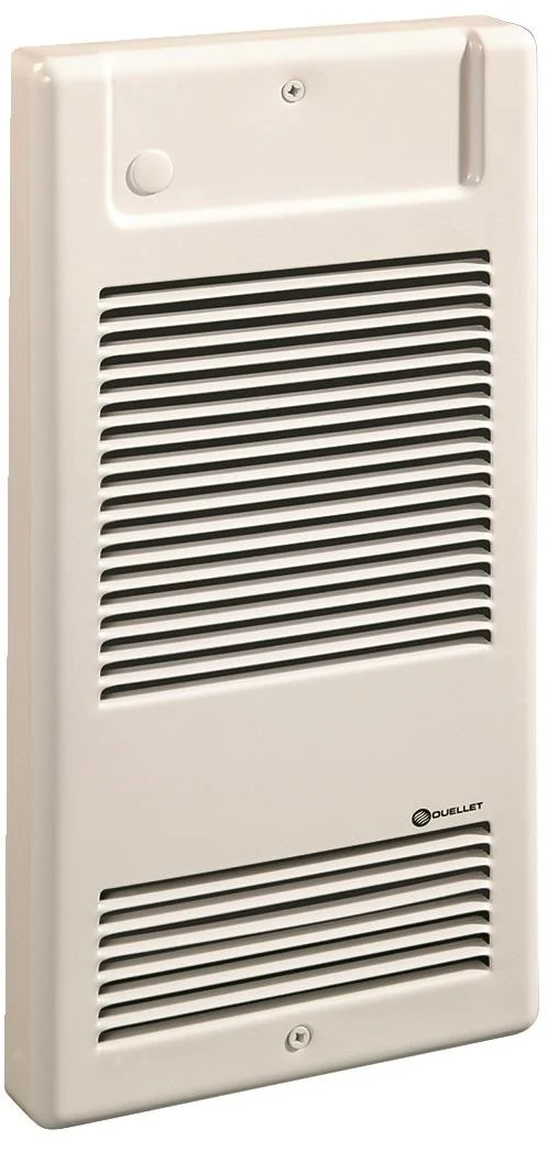 Residential wall fan heater 1500/1125W 240/208V almond