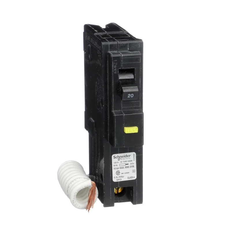 BREAKER 20A 1P 120V CLASS A GROUND FAULT 5MA INTERRUPTER