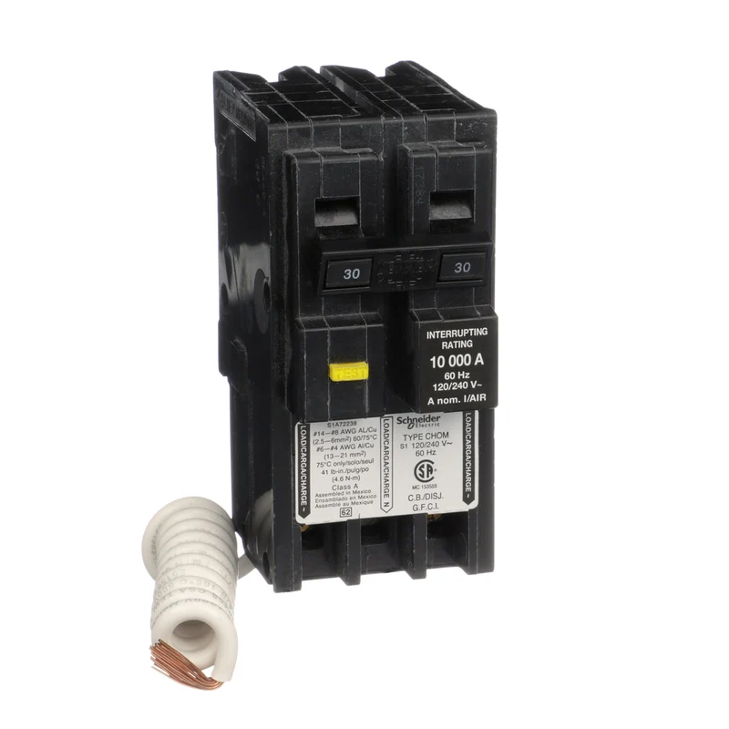 BREAKER 30A 2P 120/240V CLASS A GROUND FAULT 5MA INTERR