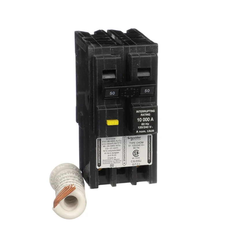 BREAKER 50A 2P 120/240V CLASS A GROUND FAULT 5MA INTERR