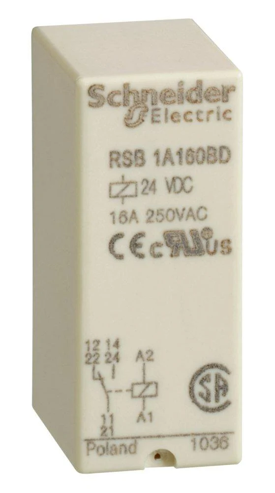 RELAY PLUG-IN 16A 250V SPDT 1NO/NC CONTACT 24VDC COIL
