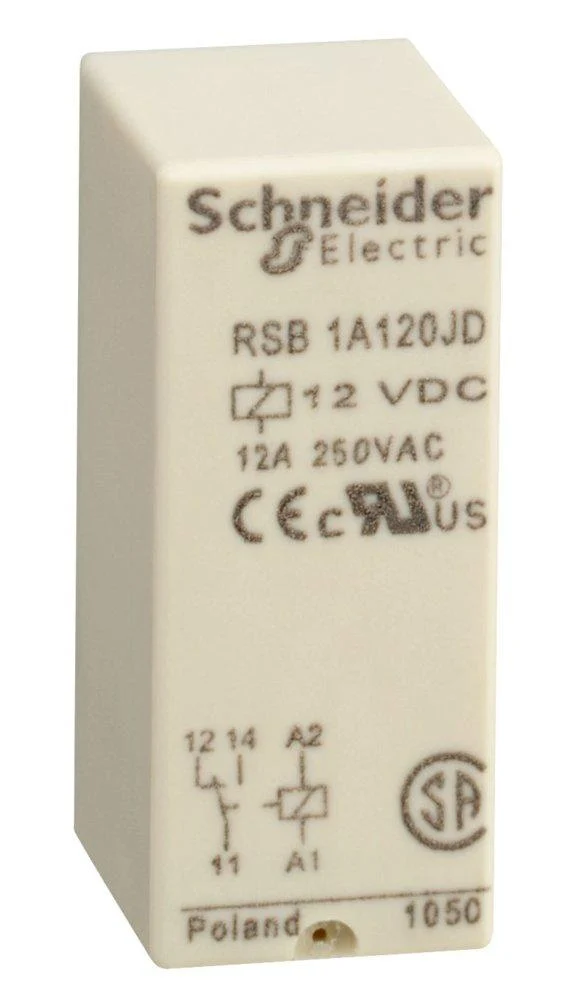 RELAY PLUG-IN 12A 250V SPDT 1NO/NC CONTACT 12VDC COIL