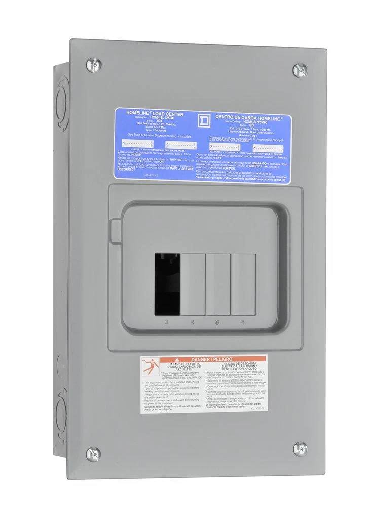 LOAD CENTER 8C 125A 1PH 3W 120/240V MAIN LUG C/W DOOR