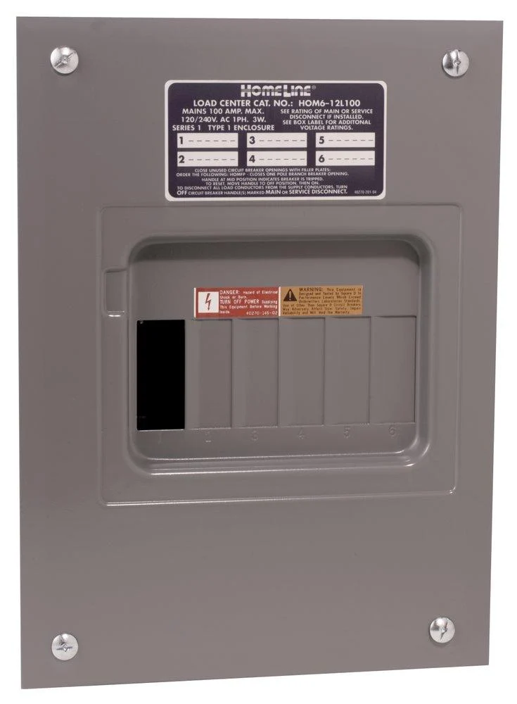 LOAD CENTER 12C 100A 1PH 3W 120/240V MAIN LUG C/W FLUSH DOOR