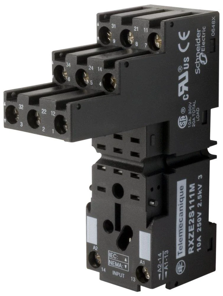 SOCKET 12A 300V FOR 8-PIN RELAY BOX 3C BOX LUG TERMINALS