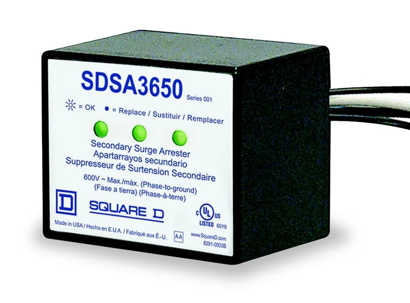 ARRESTER SURGE 3PH 4W 600VAC LED NEMA-4X BLACK