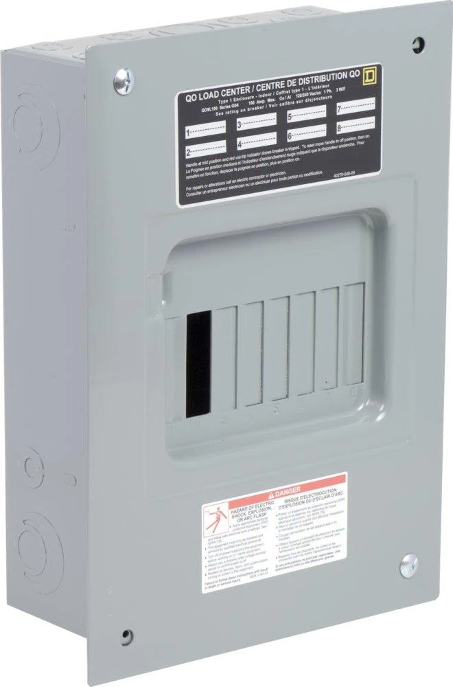LOAD CENTER 8/15C 100A 1PH 3W 120/240V MAIN LUGS NEMA-1 FLUSH