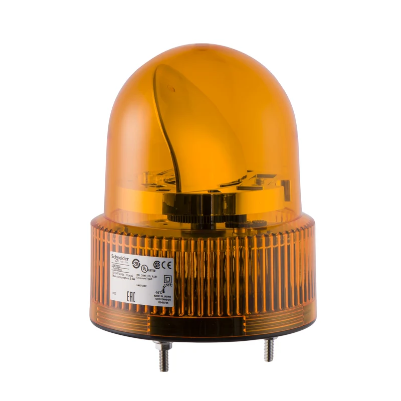 ROTATING MIRROR LED 120MM 24V BUZZER ORANGE