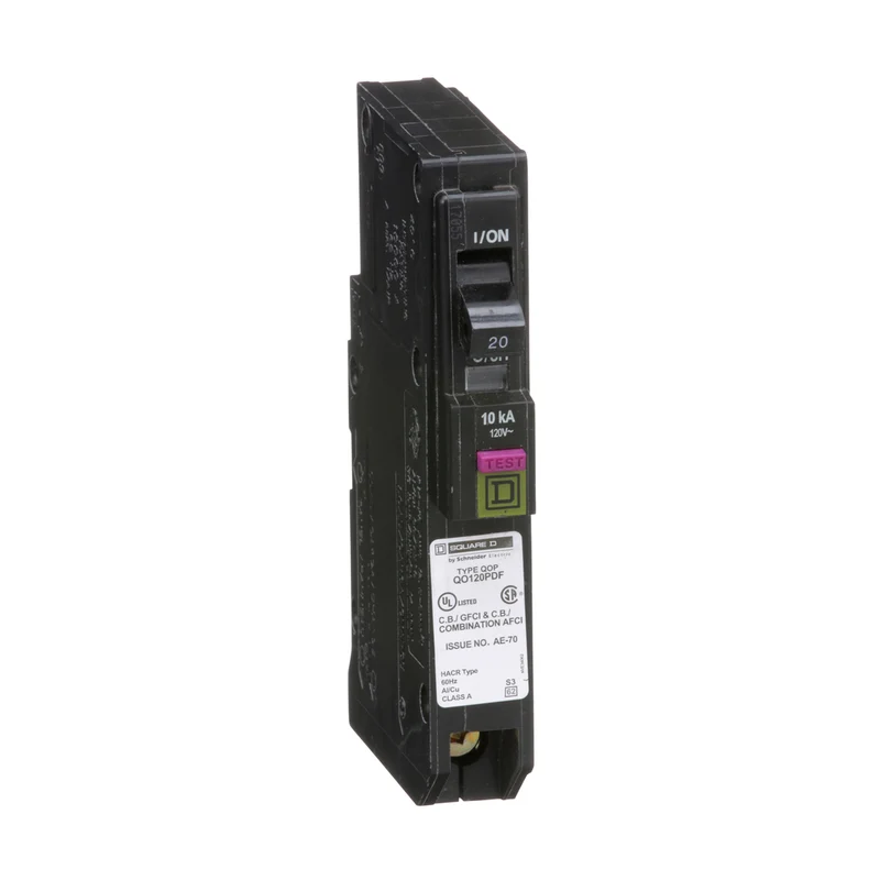 BREAKER QO 20A 1P 120V ARC/GROUND FAULT INTERRUPTER PON