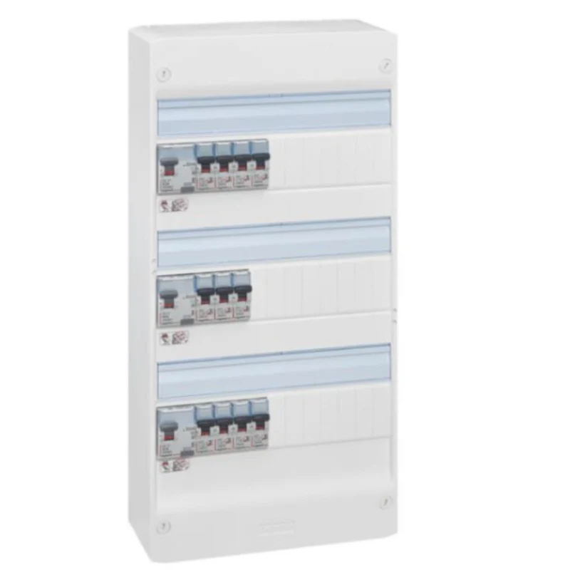Tableau électrique pré-équipé Drivia T4 - 39 modules - 3 rangées – 11 disjoncteurs + 3 ID 30mA - Legrand