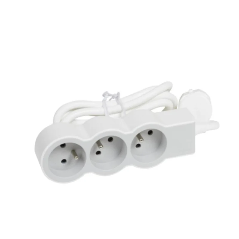 Rallonge multiprise extra-plate 3 prises avec terre 1,5 m - Legrand