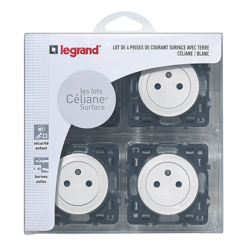 Lot de prises 2P+T 16A à composer - Céliane - Legrand
