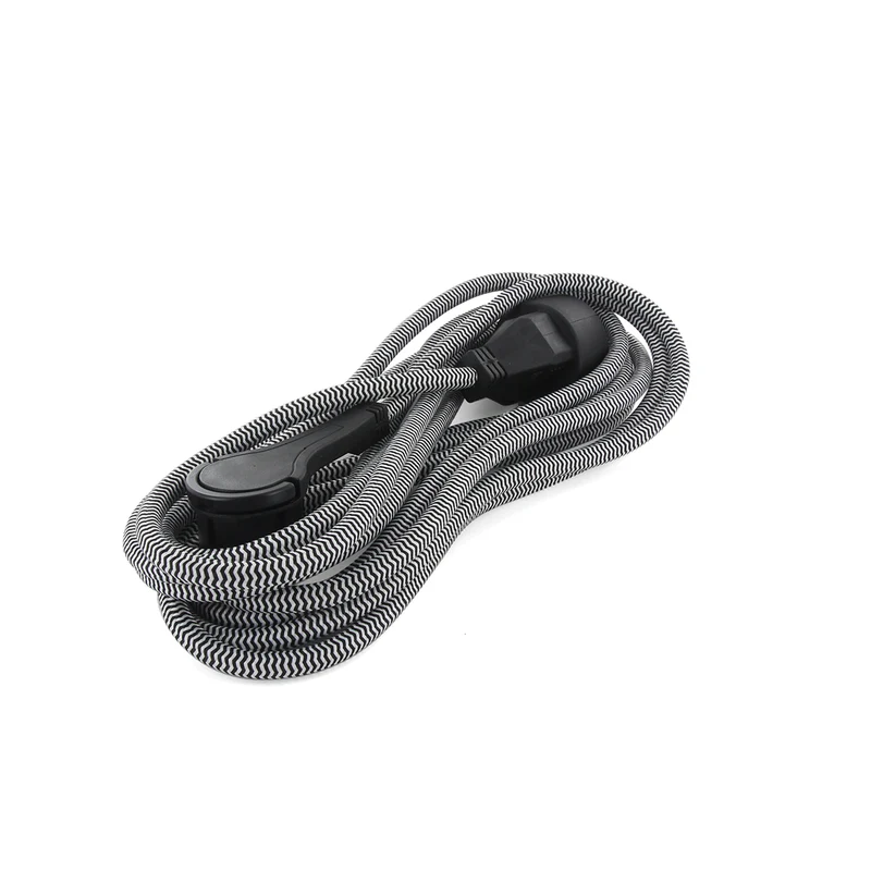Prolongateur textile Schuko fiche plate - Chacon