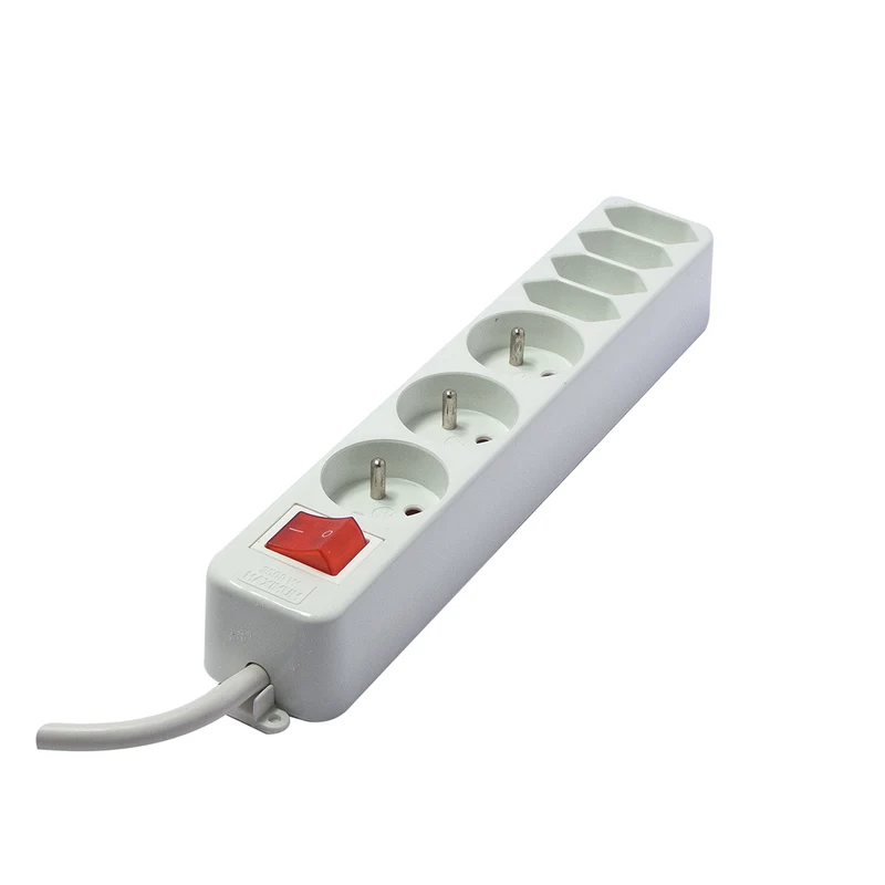 Bloc parafoudre 3x16A+4x2,5A + interrupteur - 3m - Chacon