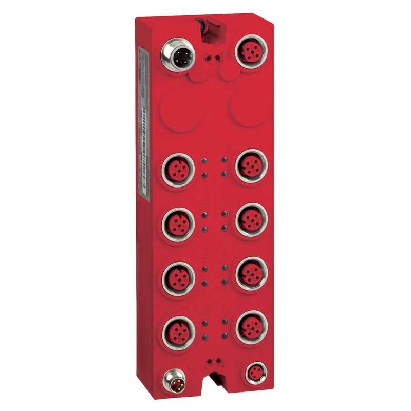 Safety Discrete I/O Expansion Block, Modicon TM7, IP67, 8 DI/4 DO, 24 V DC, 2 A, M12 Connector