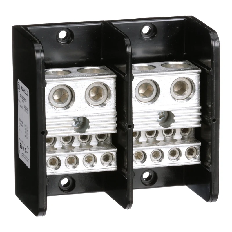 Power Distribution Block, Linergy, 2 Pole, 2 Line, 8 Load, 760A Cu, 620A Al, 600V