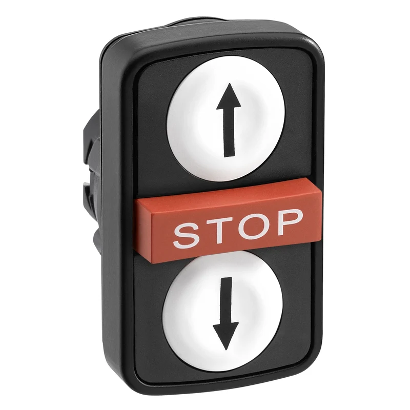 Head For Triple Headed Push Button, Harmony XB5, XB4, White Flush/Red Projecting/White Flush Pushbutton 22mm With Marking