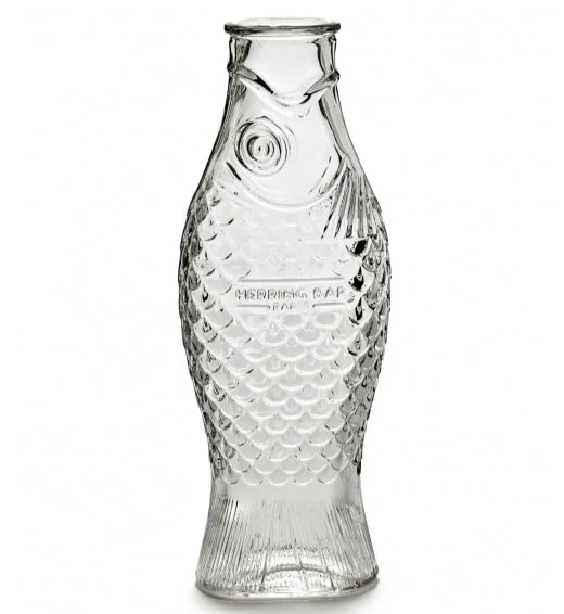 Carafe poisson en verre transparent par Paola Navone - Serax
