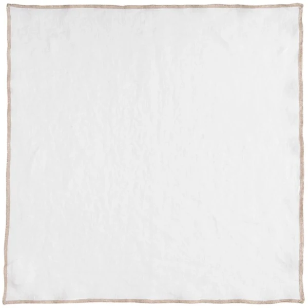 Serviette de table en lin surpiqûre naturelle - Haomy