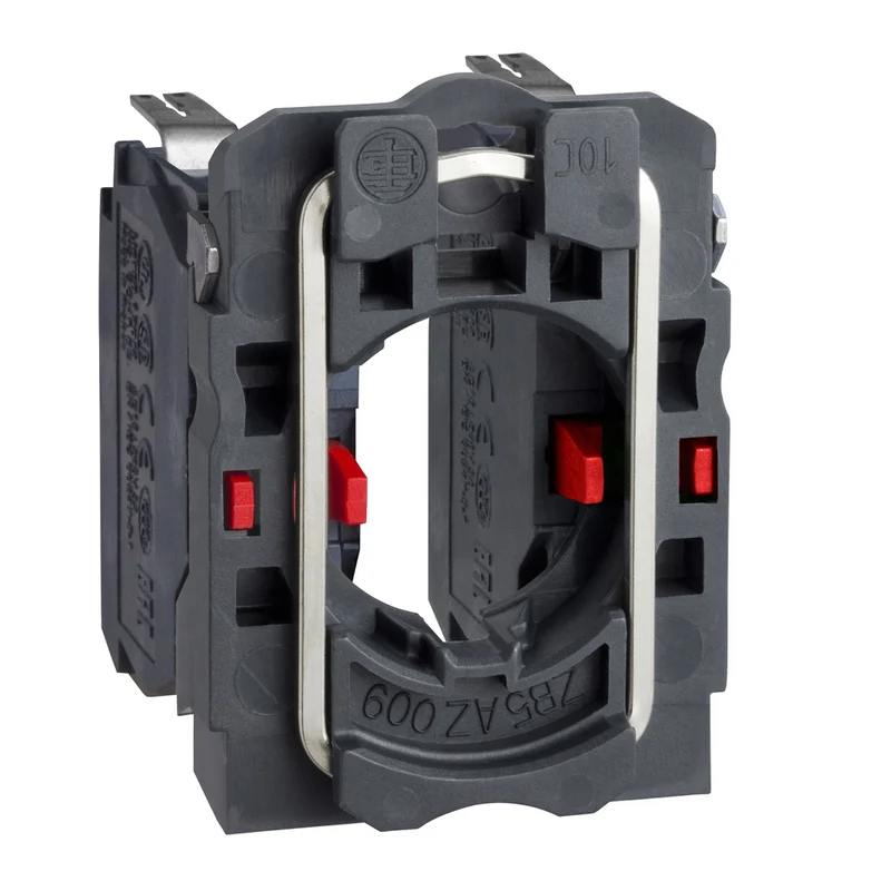 Complete Body Contact Assembly, Harmony XB5, For Push Buttons Or Selector Switches, Single Contact Block With Body Fixing Collar 2NC Faston Connector