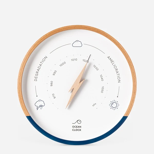 Baromètre en bois - Ocean Clock