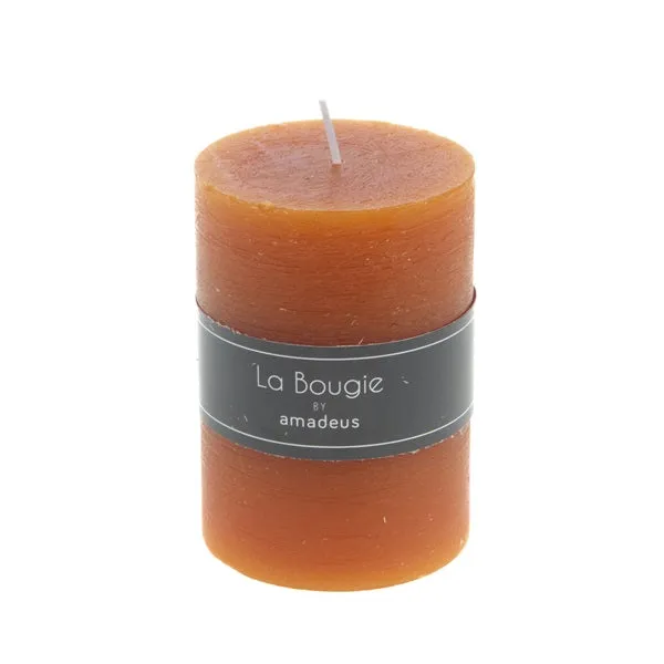 Bougie cylindrique colorée - H. 10 x Diam. 7 cm