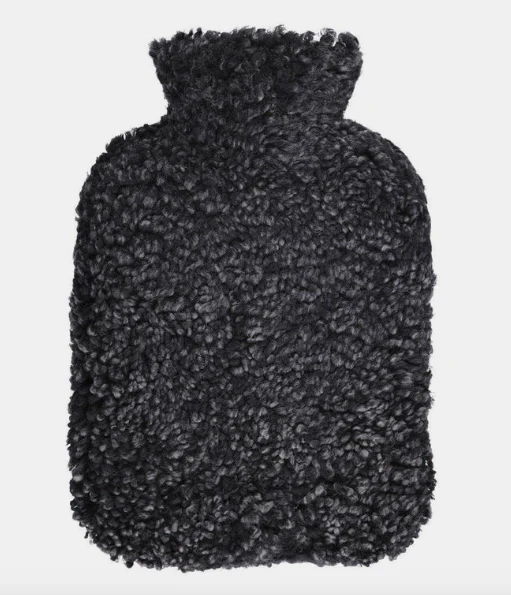 Bouillotte toute douce en peau de mouton - plusieurs coloris