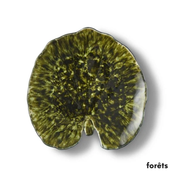 Feuille d'Alchemille en grès vert par Christian TORTU - Taille M