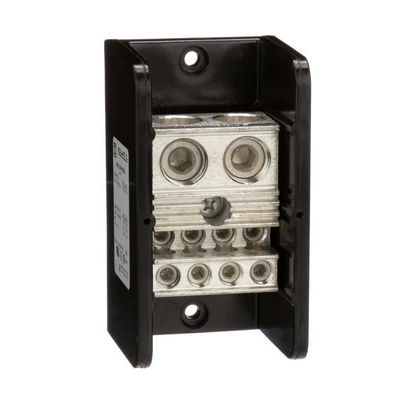 Power Distribution Block, Linergy, 1 Pole, 2 Line, 8 Load, 760A Cu, 620A Al, 600V
