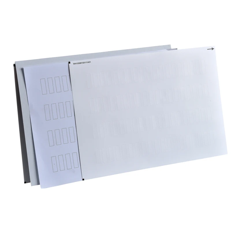 Sheet Of 50 Unmarked Legends, Harmony XB4, 6.5 X 15.5mm, For Legend Holder