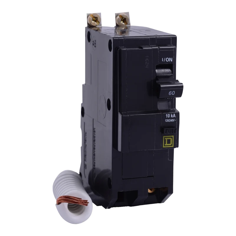 Mini Circuit Breaker, QO, 60A, 2 Pole, 120/240VAC, 10kA, Bolt On, 30mA Grd Fault B [TAA]